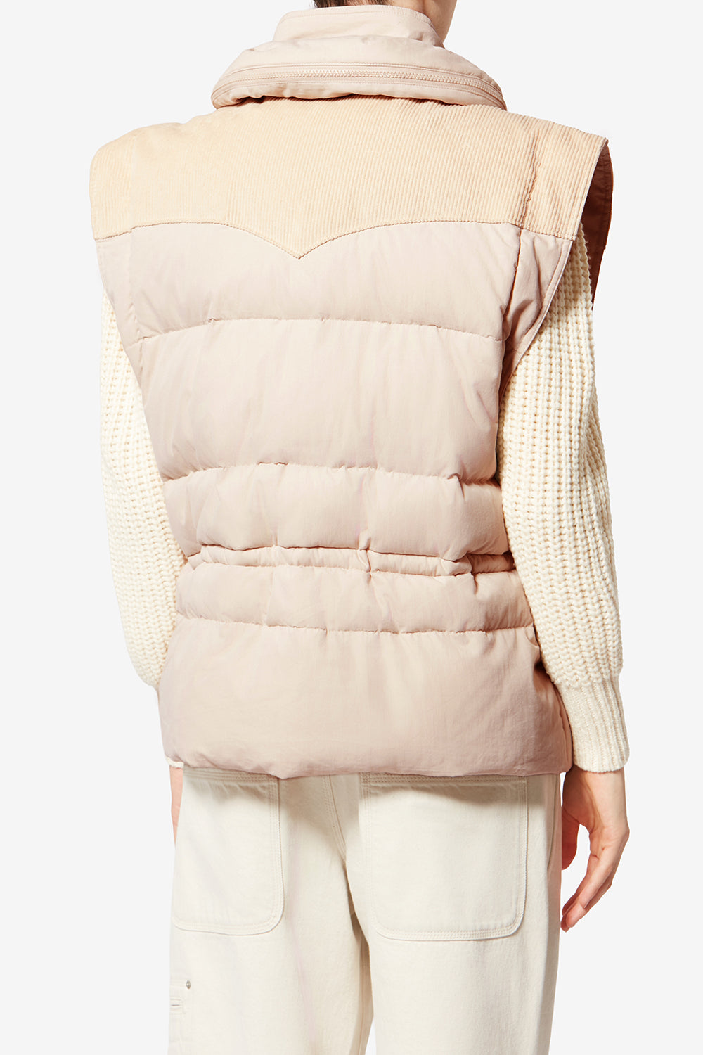 Olfa quilted vest - Ecru - Woman - 5