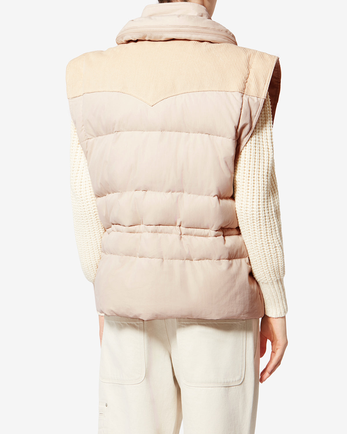 Olfa quilted vest - Ecru - Woman - 4