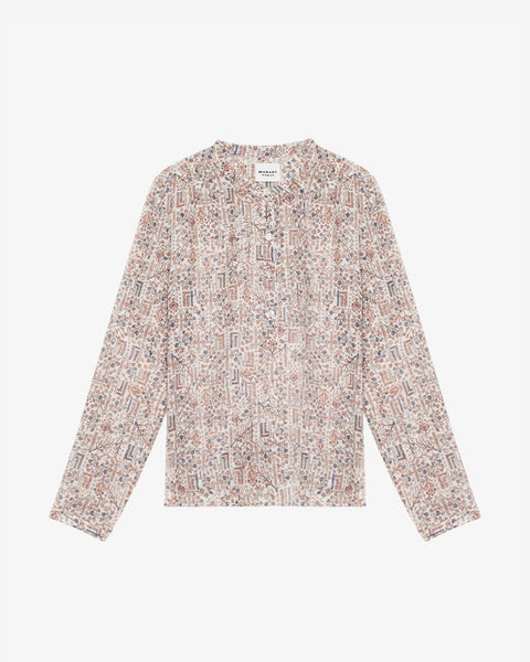 ISABEL MARANT EYDEN レーヨン プリントロングスリーブブラウス 25AHT0029FA-C3J06E-23EC-