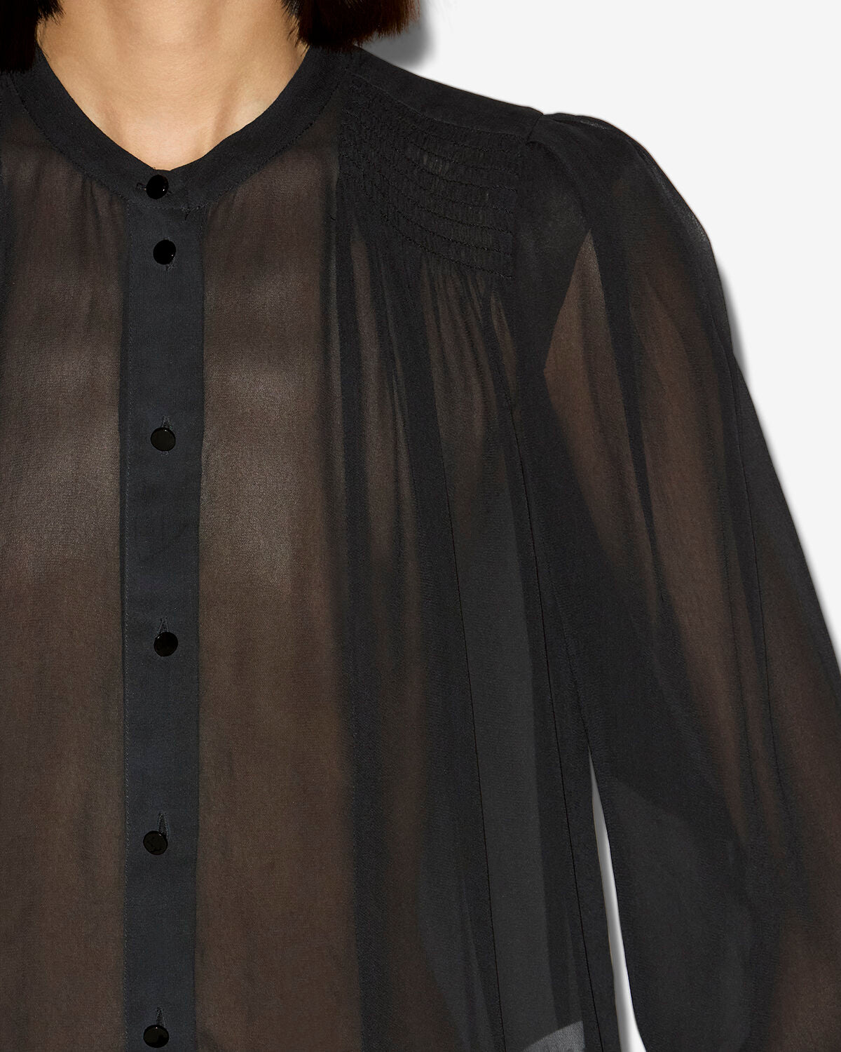 Blusa noeline en crepé estampado - Negro - Woman - 2
