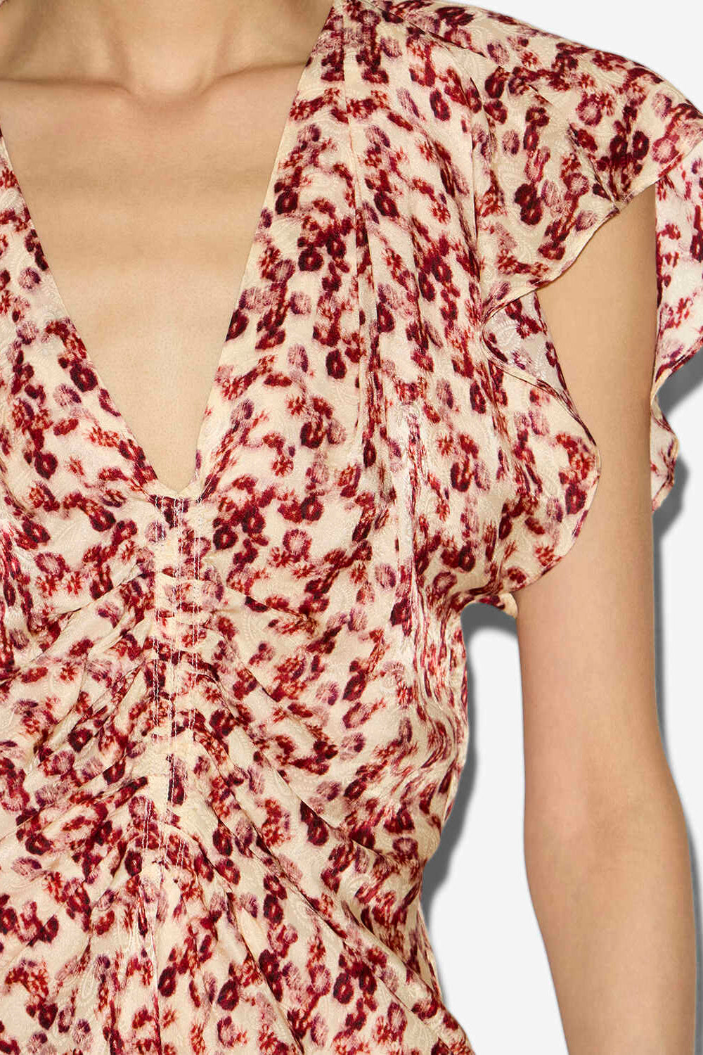 Top fluido lonea in jacquard con motivo - Garnet - Woman - 3