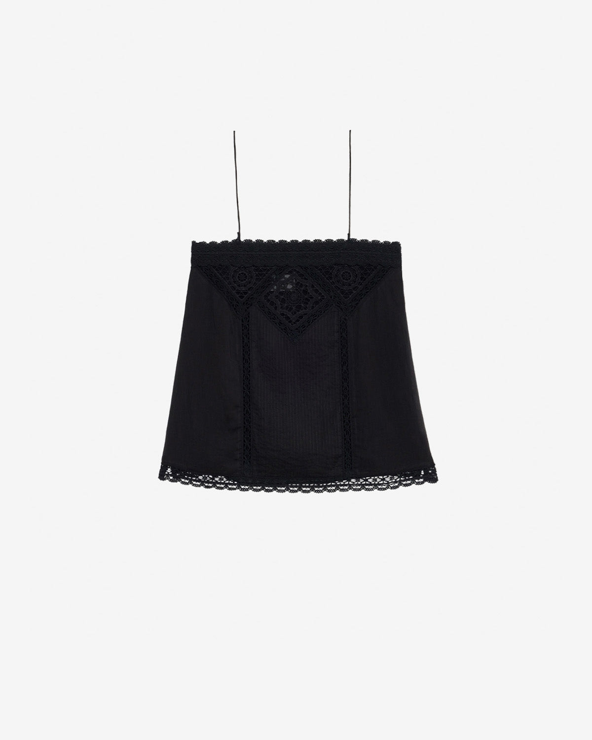 Top con tirantes gaelia de gasa de algodón - Negro - Woman - 5
