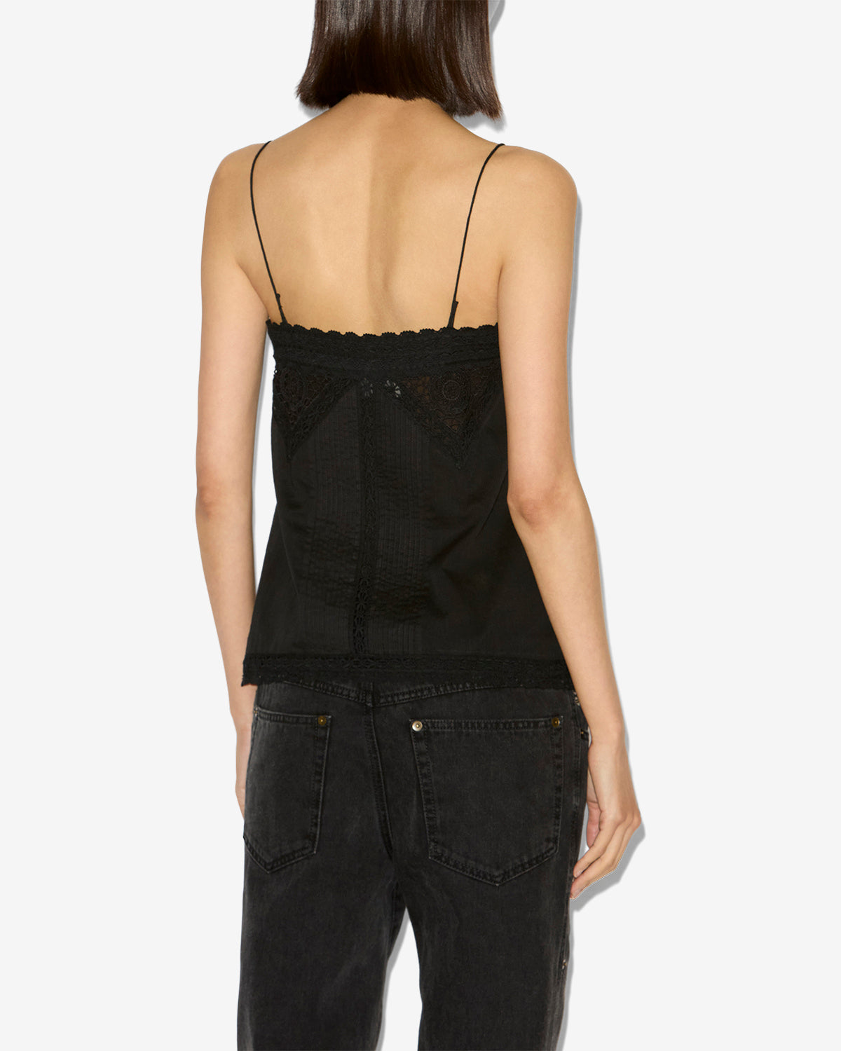 Top con tirantes gaelia de gasa de algodón - Negro - Woman - 4