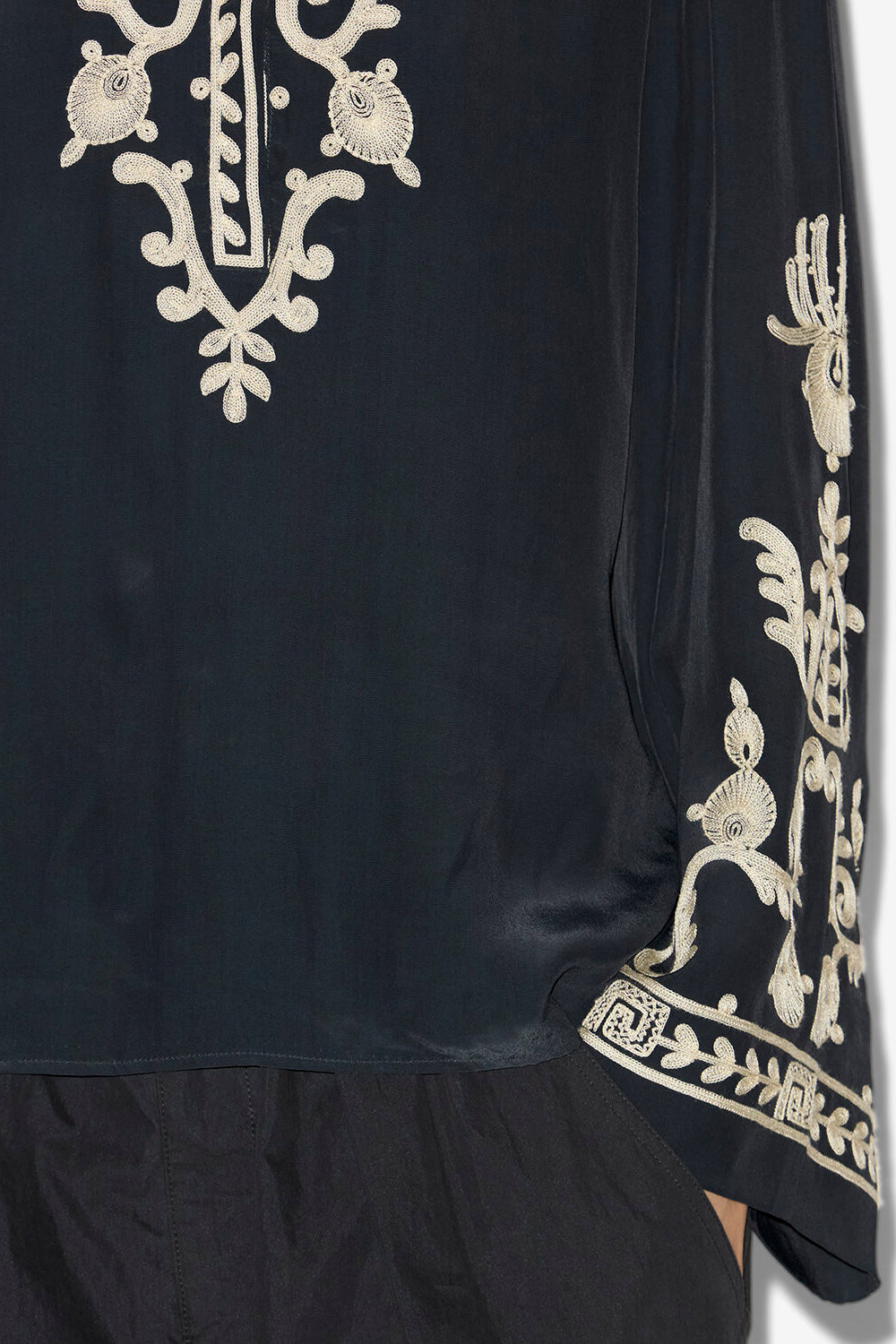 Falonne embroidered crepe blouse - Black - Woman - 3