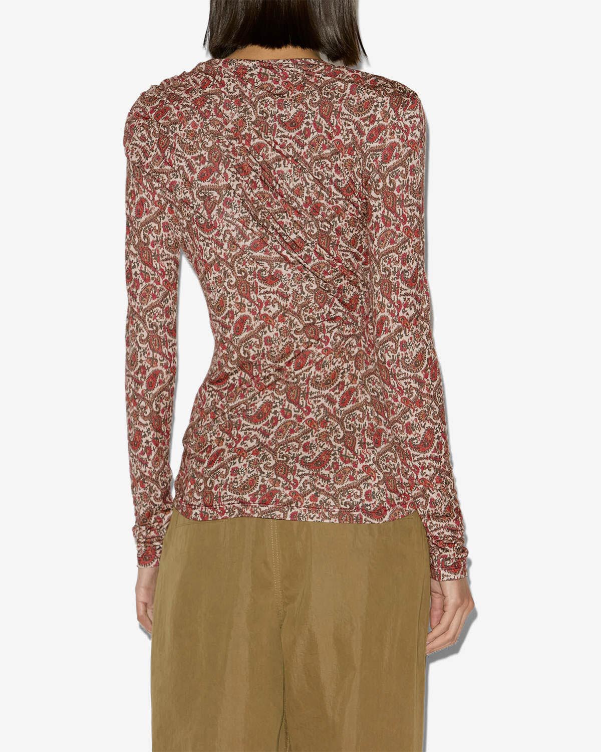 Top dressi in jersey drappeggiato - Arancia - Woman - 3