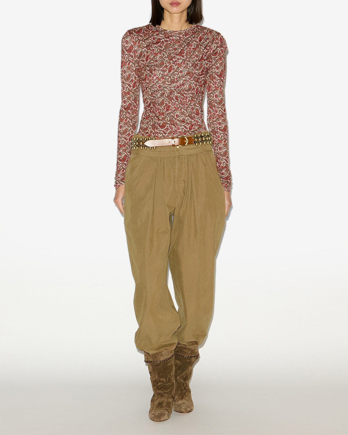 Top dressi in jersey drappeggiato - Arancia - Woman - 1