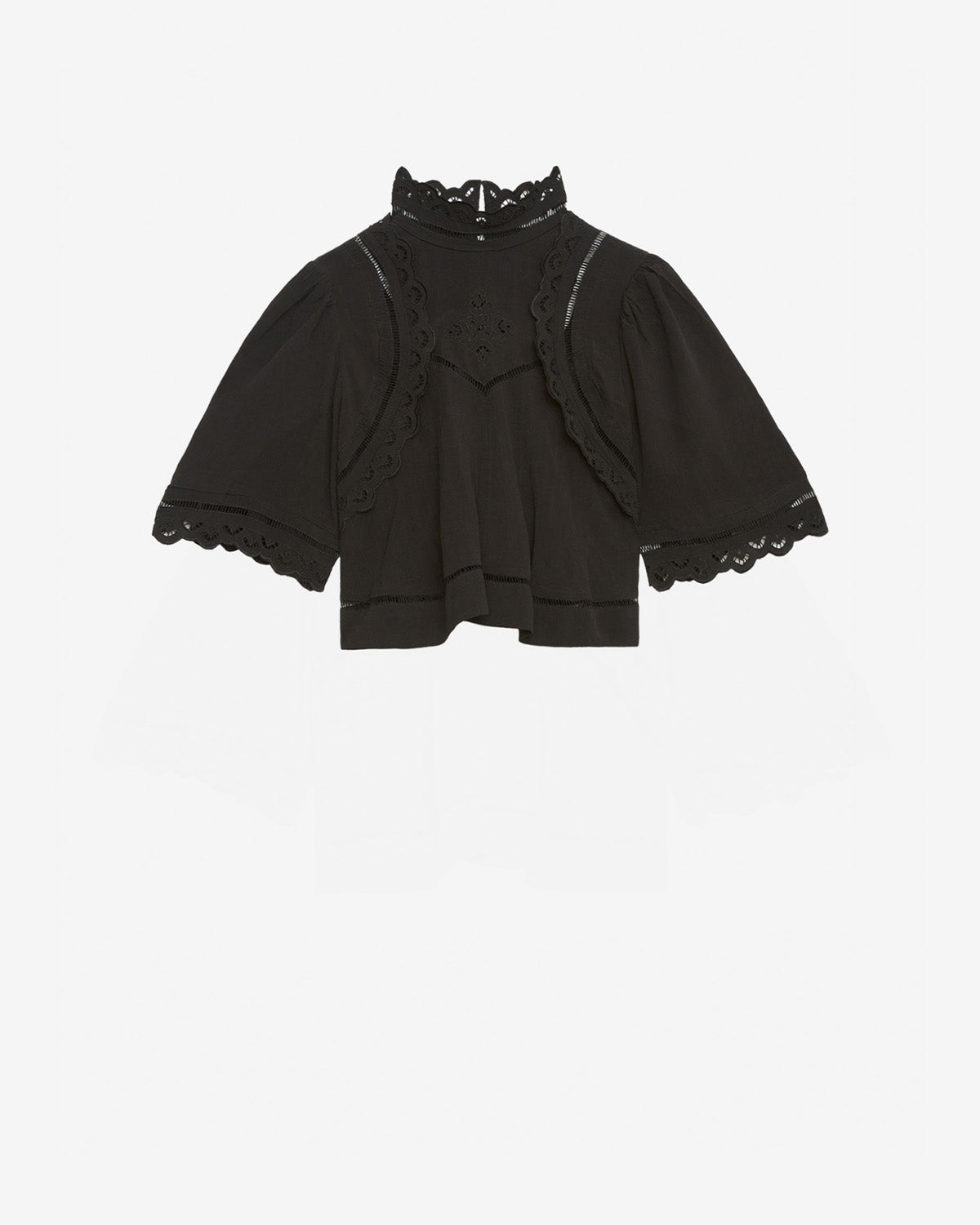 Top frany à broderies anglaises - Noir - Woman - 5