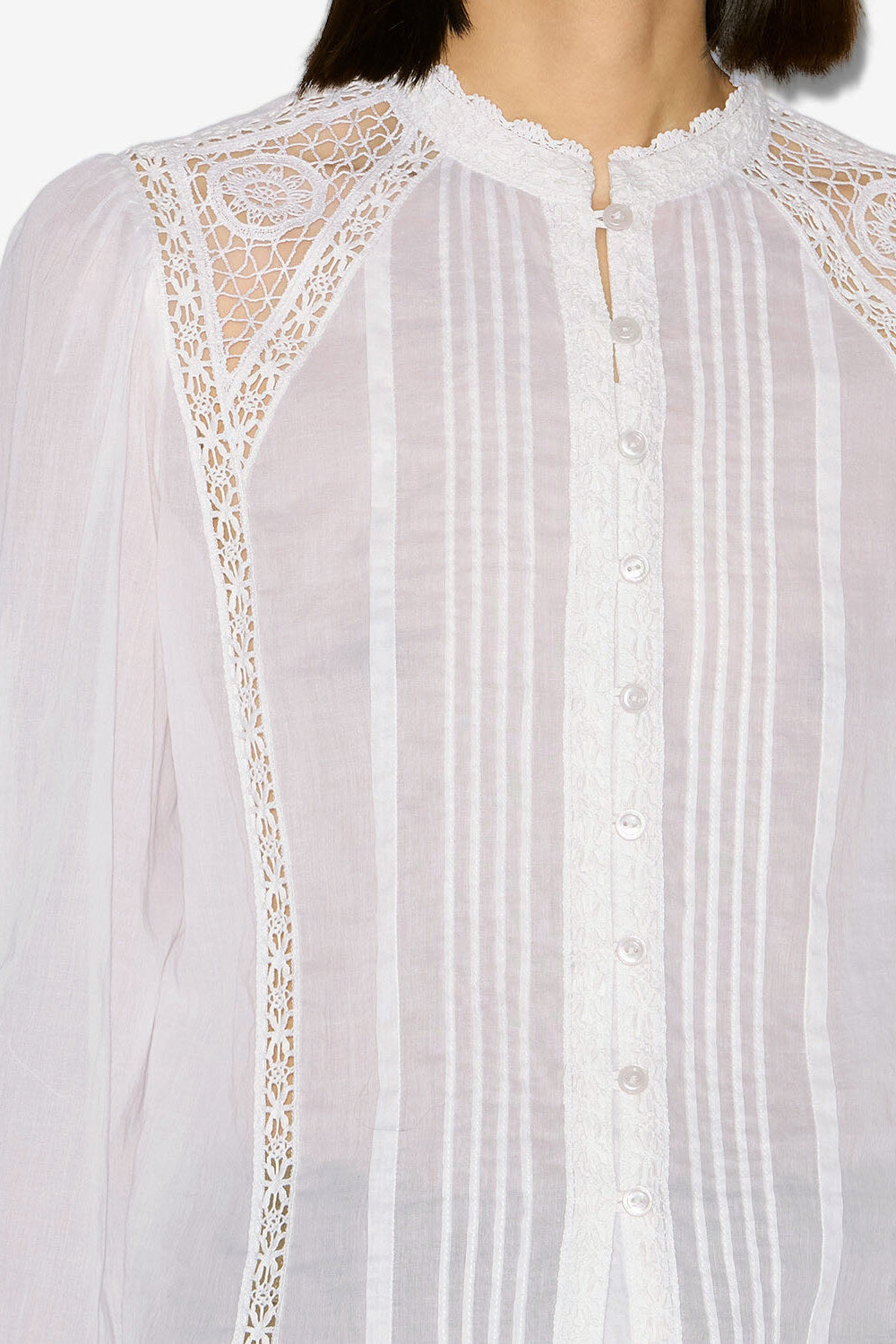 Greicy cotton voile blouse - White - Woman - 3
