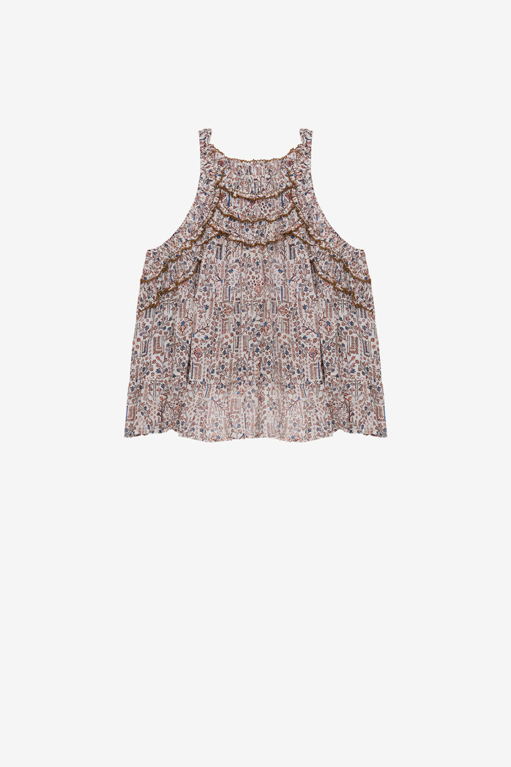 Top carlee in cotone arricciato - Ecru - Woman - 1