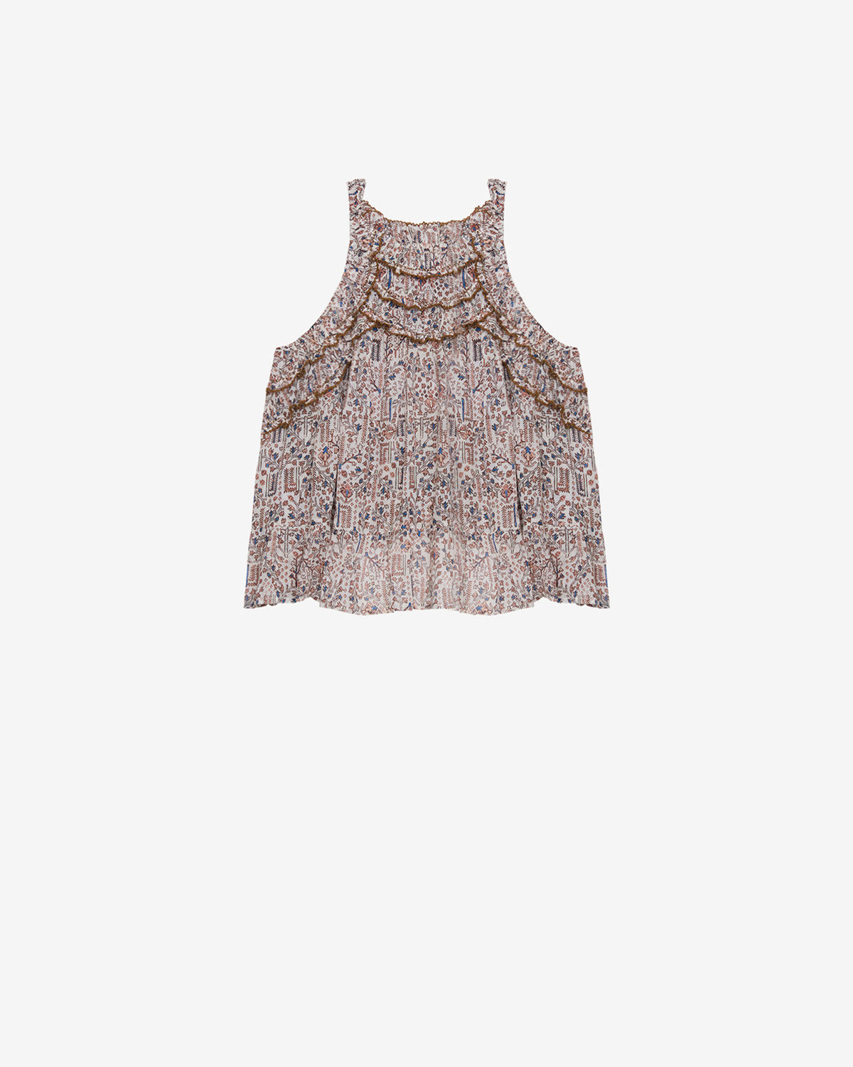 Top carlee aus geraffter baumwolle - Naturfarben - Woman - 4