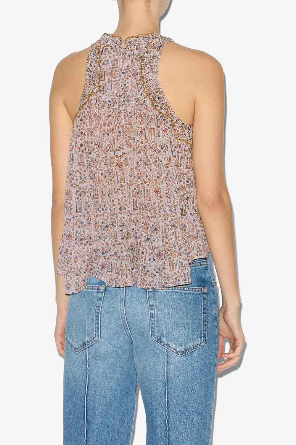 Top carlee in cotone arricciato - Ecru - Woman - 4