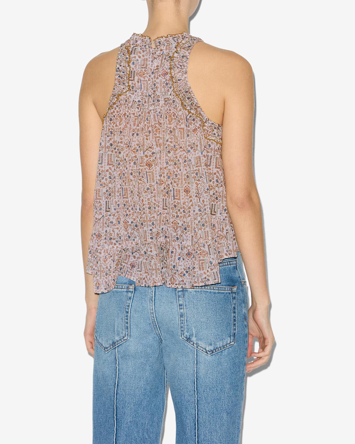 Top carlee aus geraffter baumwolle - Naturfarben - Woman - 3