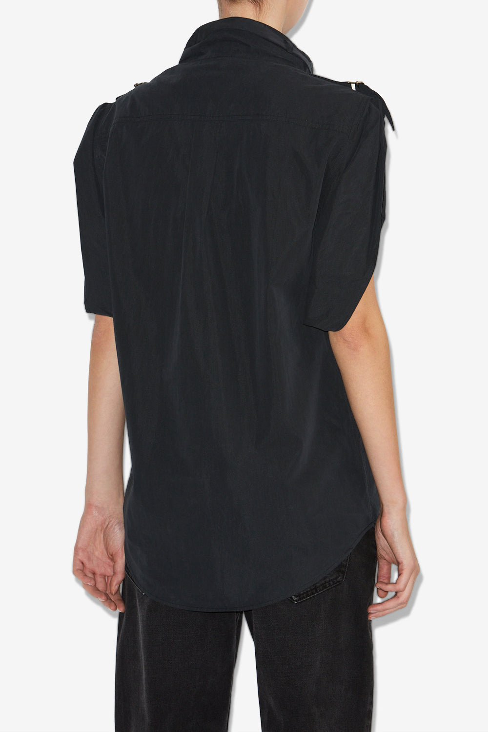 Nemia crisp cotton top - Black - Woman - 5