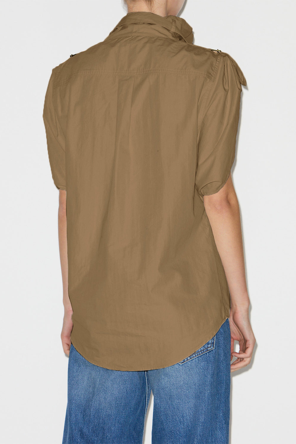 Top nemia in cotone croccante - Cachi - Woman - 5