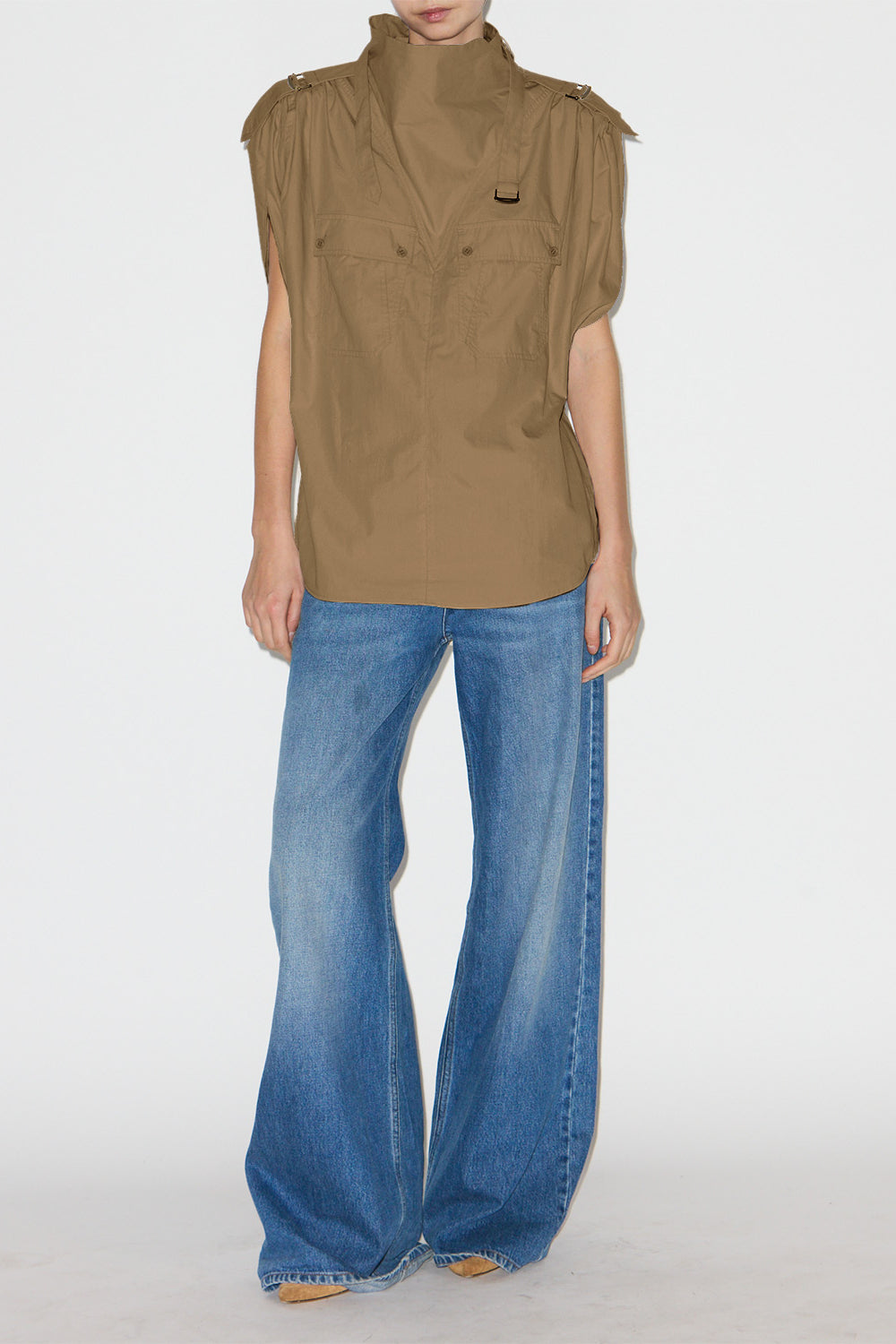 Top nemia in cotone croccante - Cachi - Woman - 2