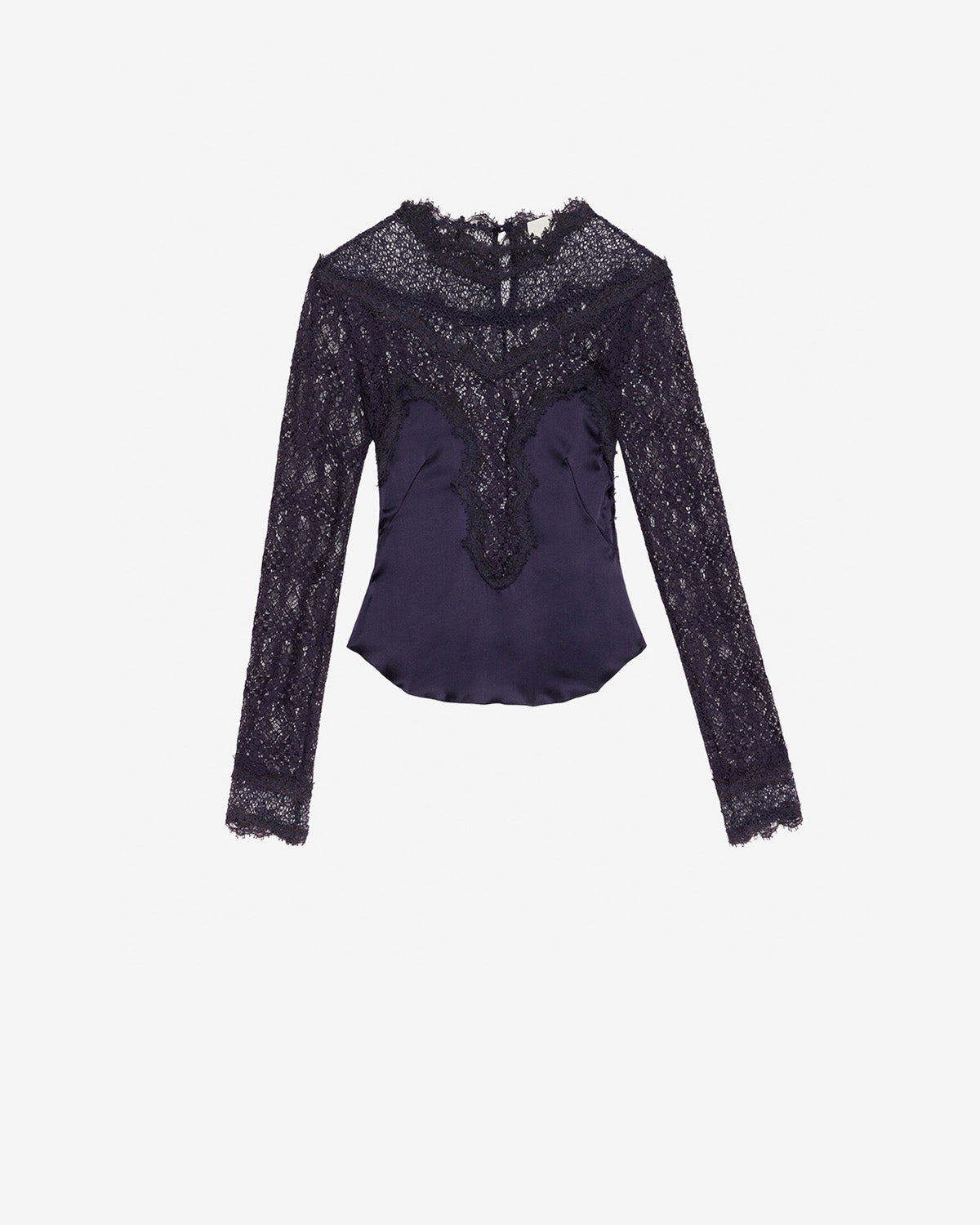 Top diem aus satin und spitze - Schwarz - Woman - 5