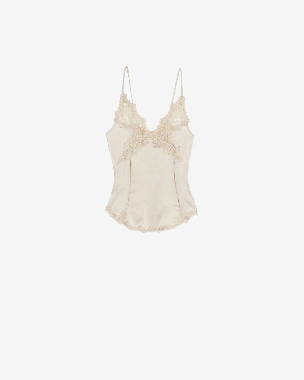 Top diandra de satén y encaje - Champagne - Woman - 5