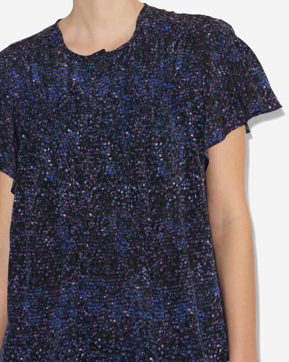 Bedrucktes seidentop synda - Midnight - Woman - 2