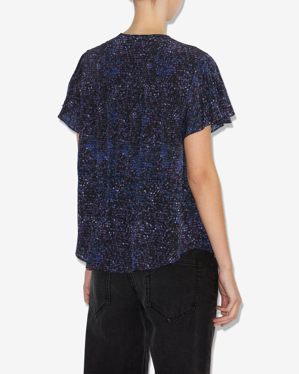 Bedrucktes seidentop synda - Midnight - Woman - 4