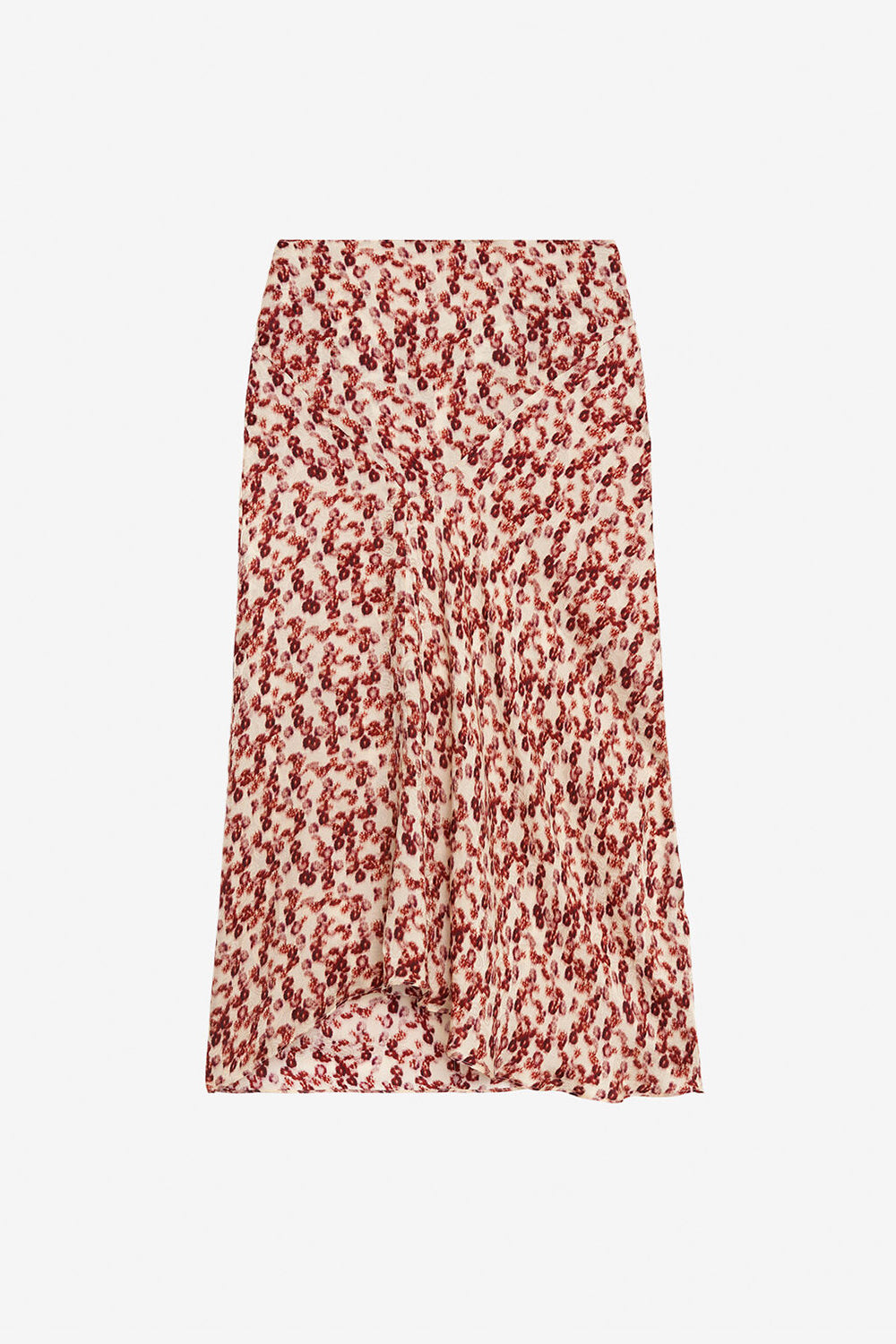 Gonna midi lisanne in jacquard con motivo - Garnet - Woman - 1