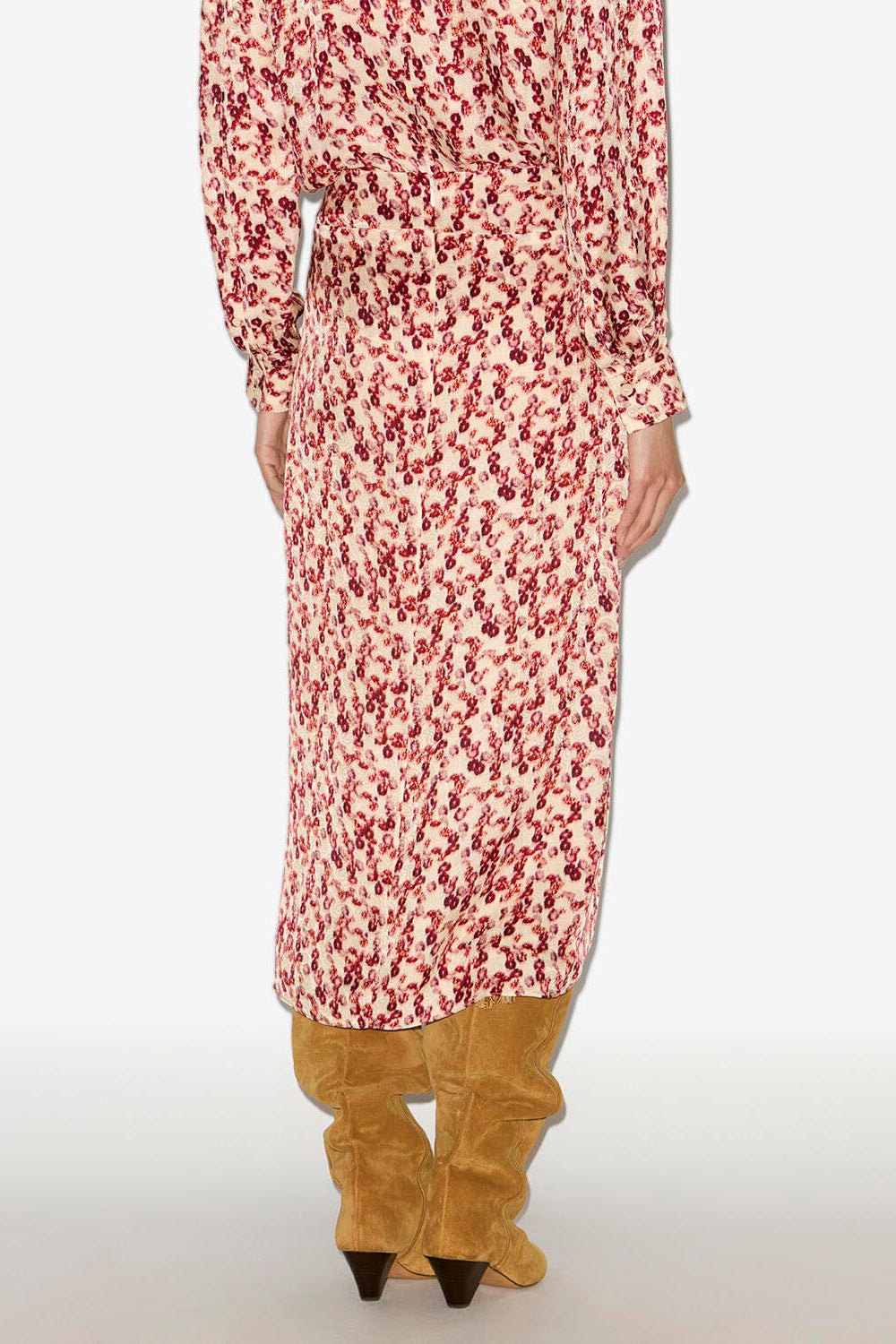 Gonna midi lisanne in jacquard con motivo - Garnet - Woman - 4