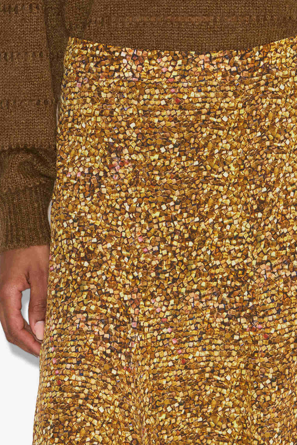 Gonna hortensia midi stampata - Ochre - Woman - 3