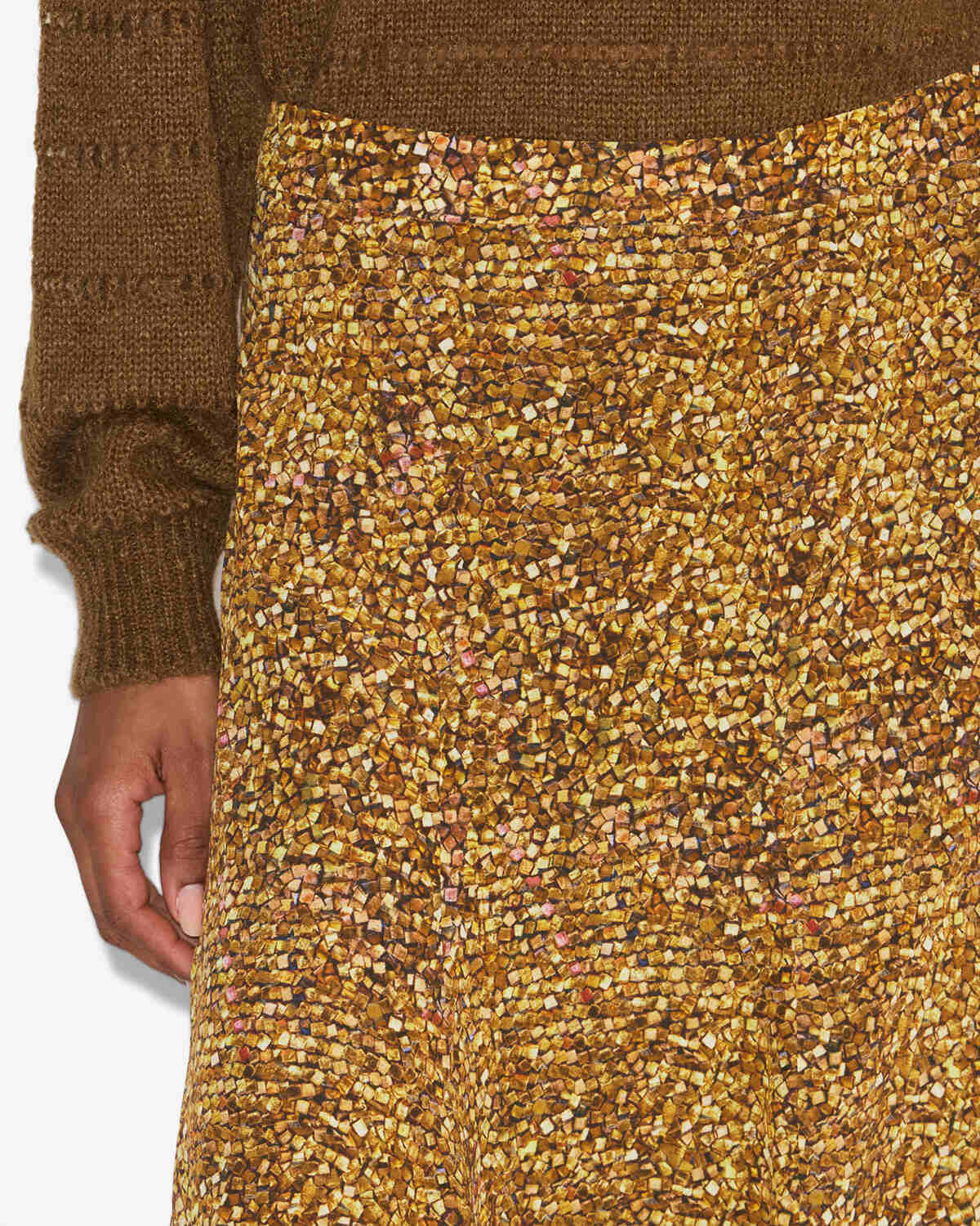 Hortensia printed midi skirt - Ochre - Woman - 2