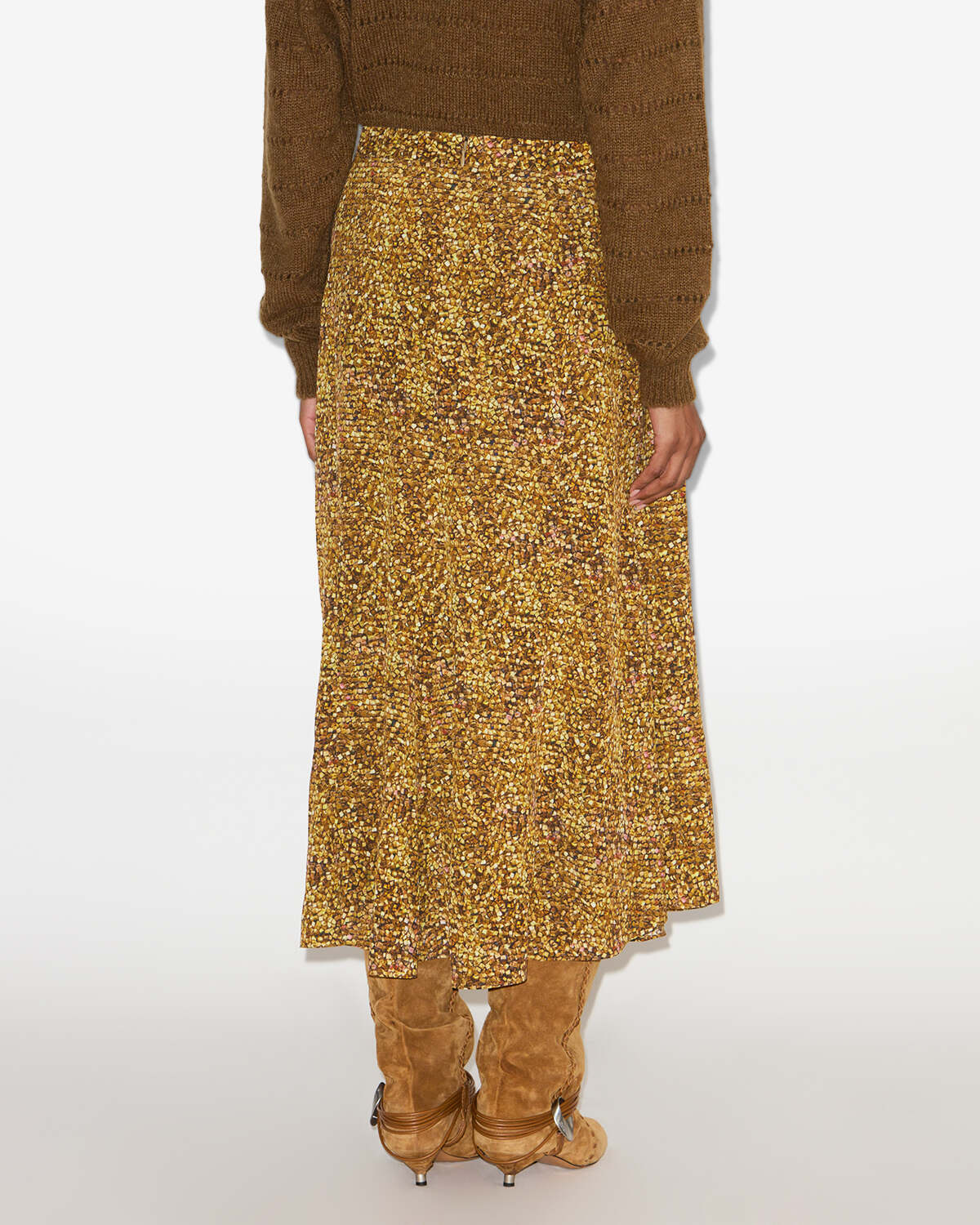 Hortensia printed midi skirt - Ochre - Woman - 4
