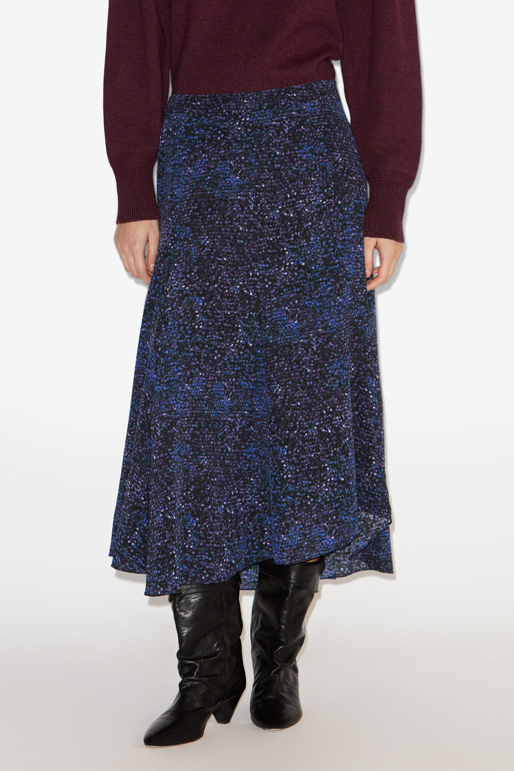Gonna hortensia midi stampata - Midnight - Woman - 4