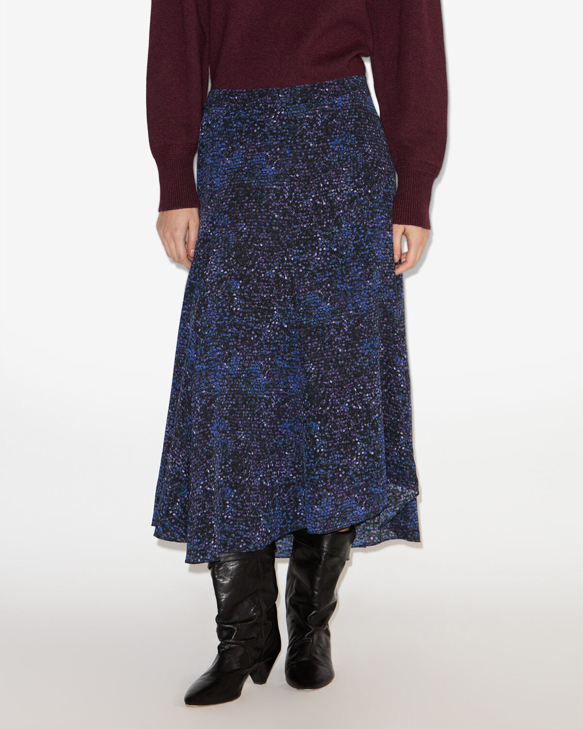 Hortensia printed midi skirt - Midnight - Woman - 3