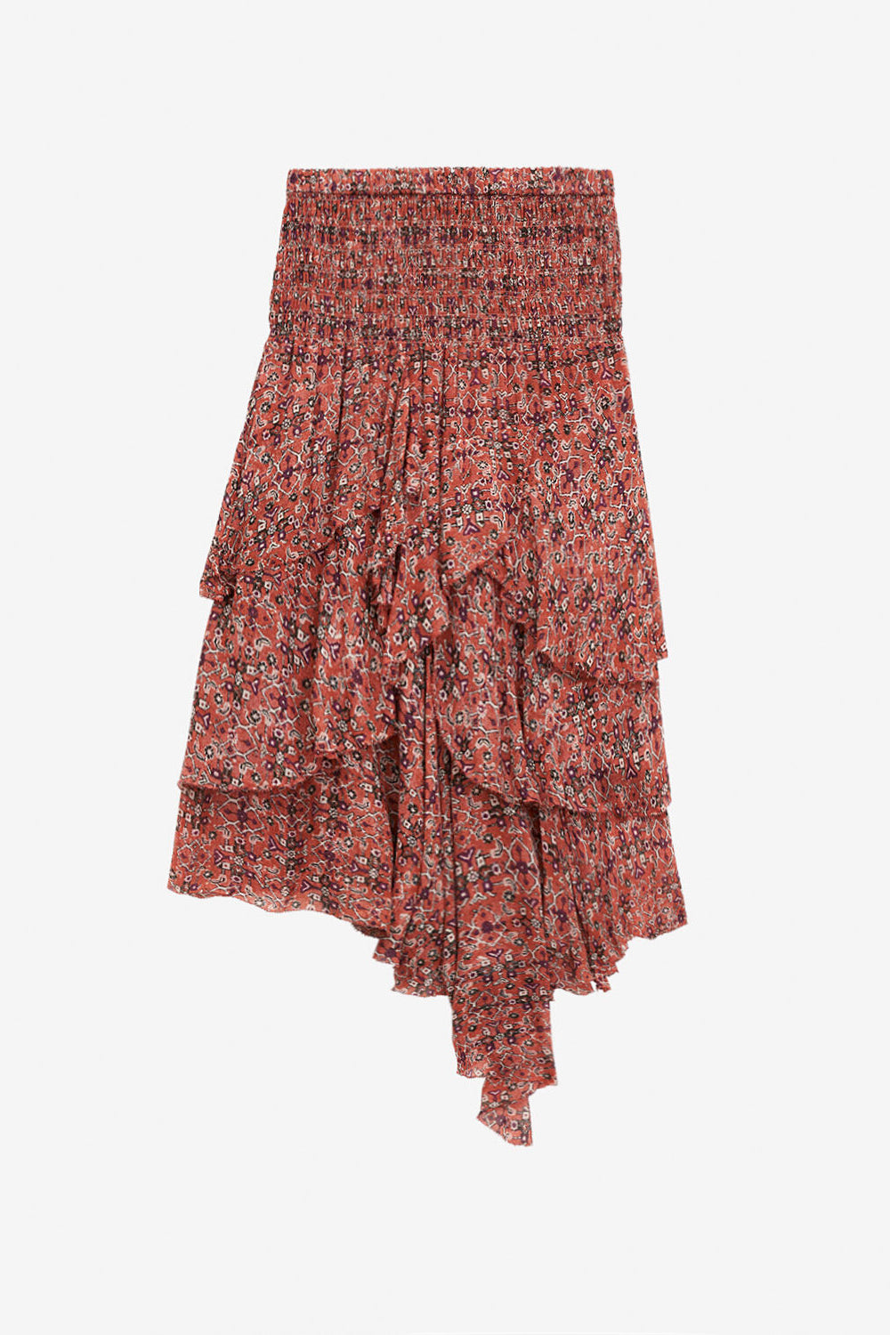 Brigitte フリル付きプリント入り ミディスカート - オレンジ - Woman - 1