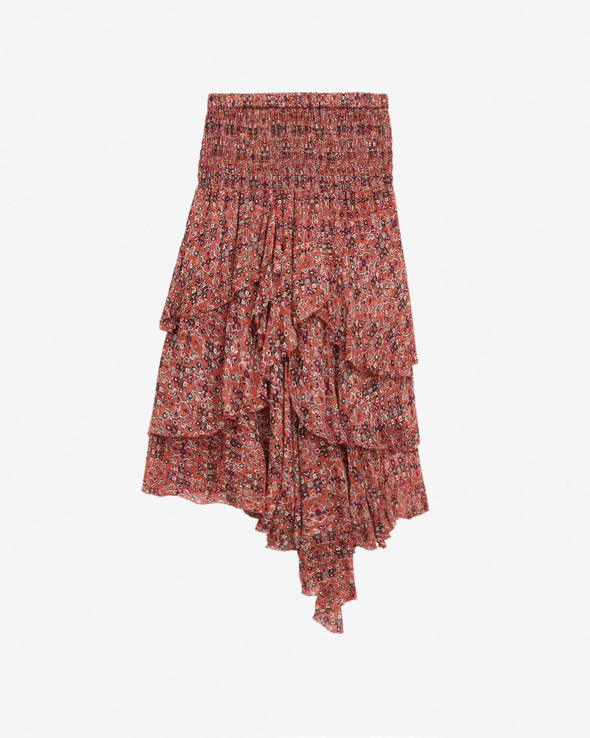 Brigitte フリル付きプリント入り ミディスカート - オレンジ - Woman - 4