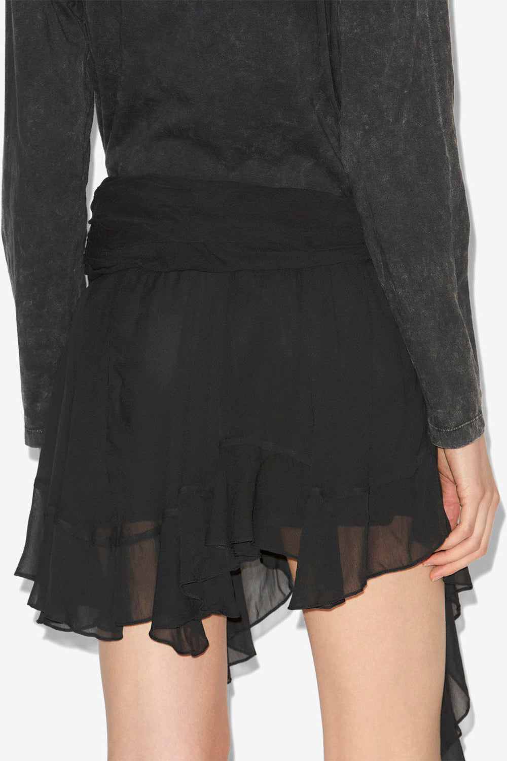 Berenicia short frilly skirt - Black - Woman - 5