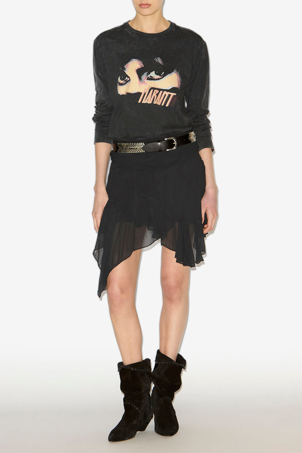 Berenicia short frilly skirt - Black - Woman - 2