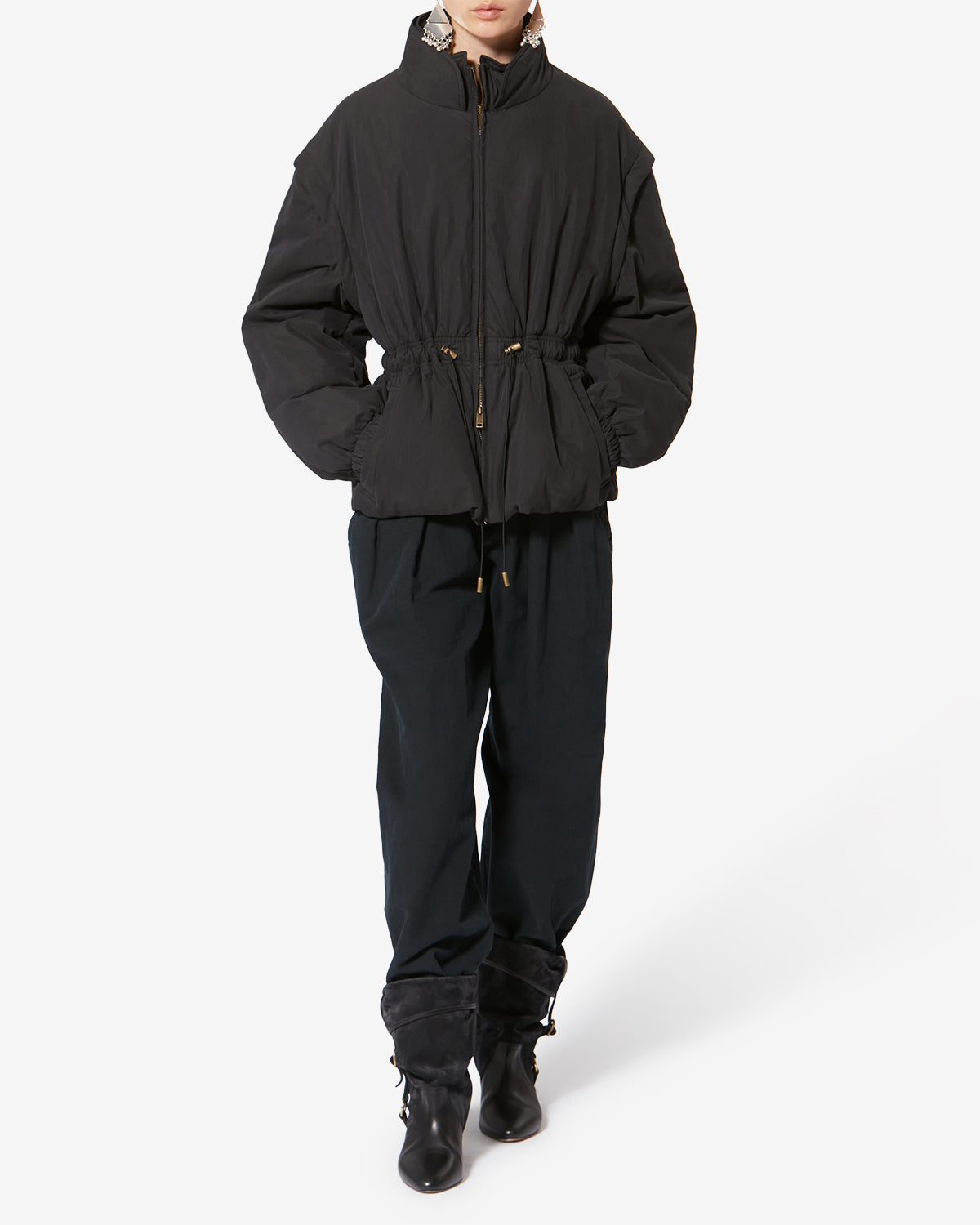 Dastyni short 2-in-1 zip-up coat - Black - Woman - 1