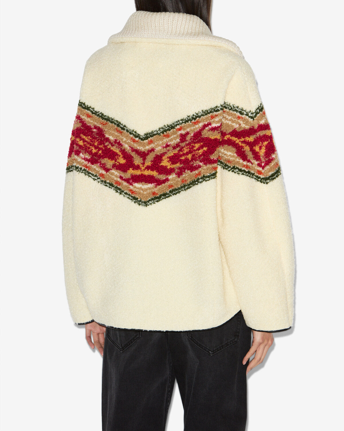Überziehpullover marner mit troyer-kragen aus kunstleder - Naturfarben - Woman - 4