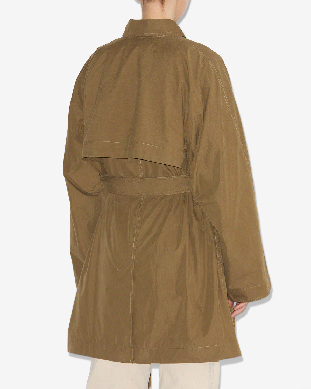 Cappotto trench carlota in cotone croccante - Cachi - Woman - 4