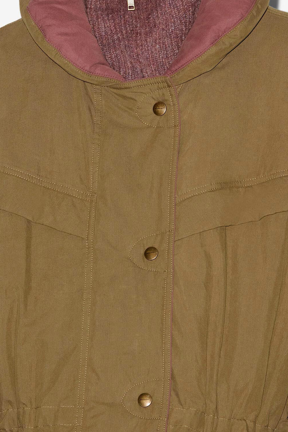 Damone two-toned cotton coat - Khaki - Woman - 3