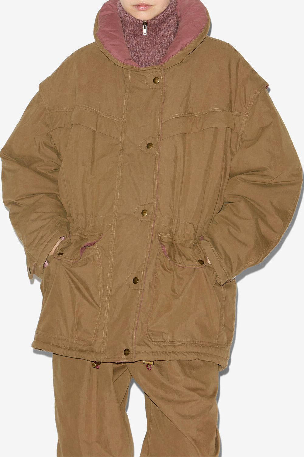Damone two-toned cotton coat - Khaki - Woman - 4