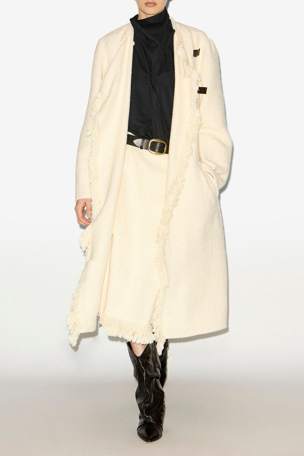 Gameia cotton and linen coat - Ecru - Woman - 2