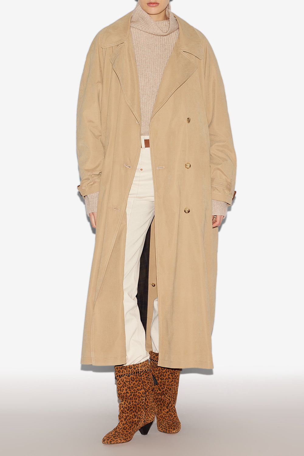 Elea flowing trench coat - Beige - Woman - 2