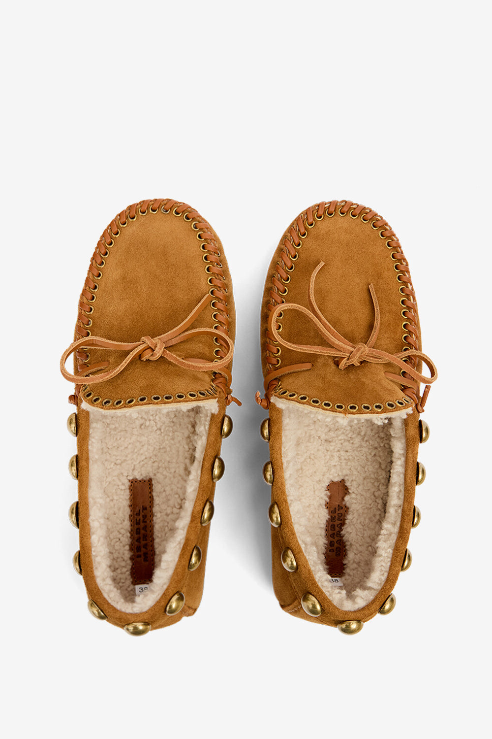 Fitza ファー付きレザー製 モカシン - Cognac-gold - Woman - 4