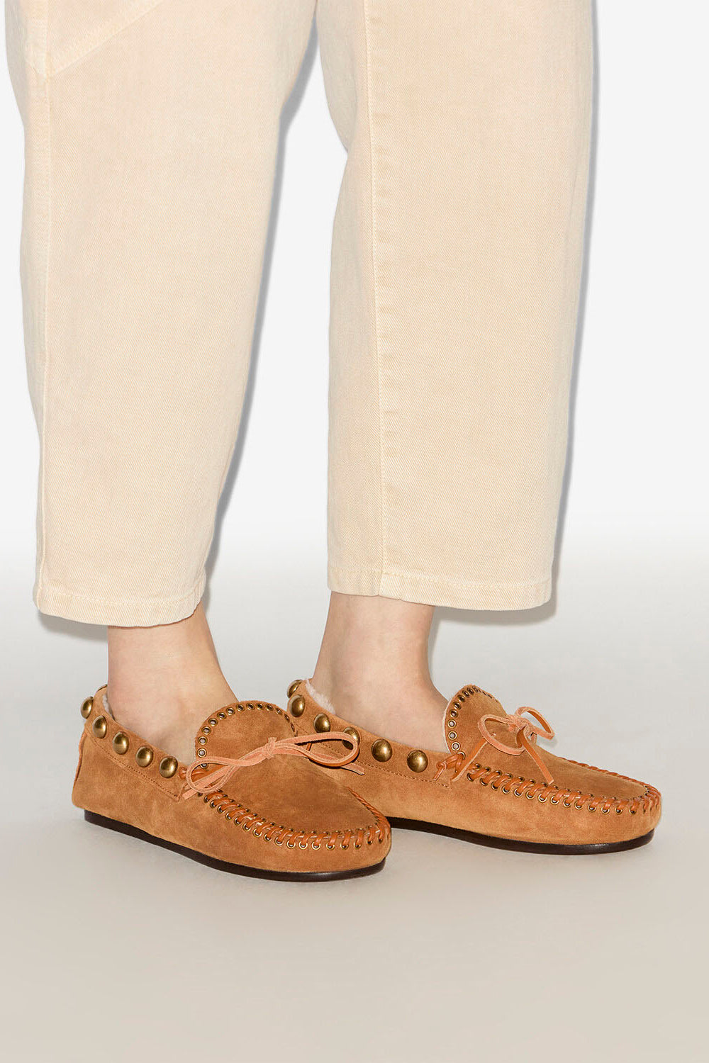 Fitza ファー付きレザー製 モカシン - Cognac-gold - Woman - 5