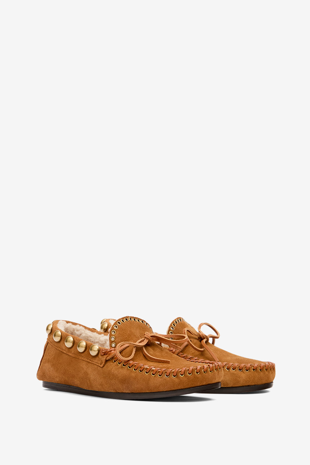 Fitza ファー付きレザー製 モカシン - Cognac-gold - Woman - 3