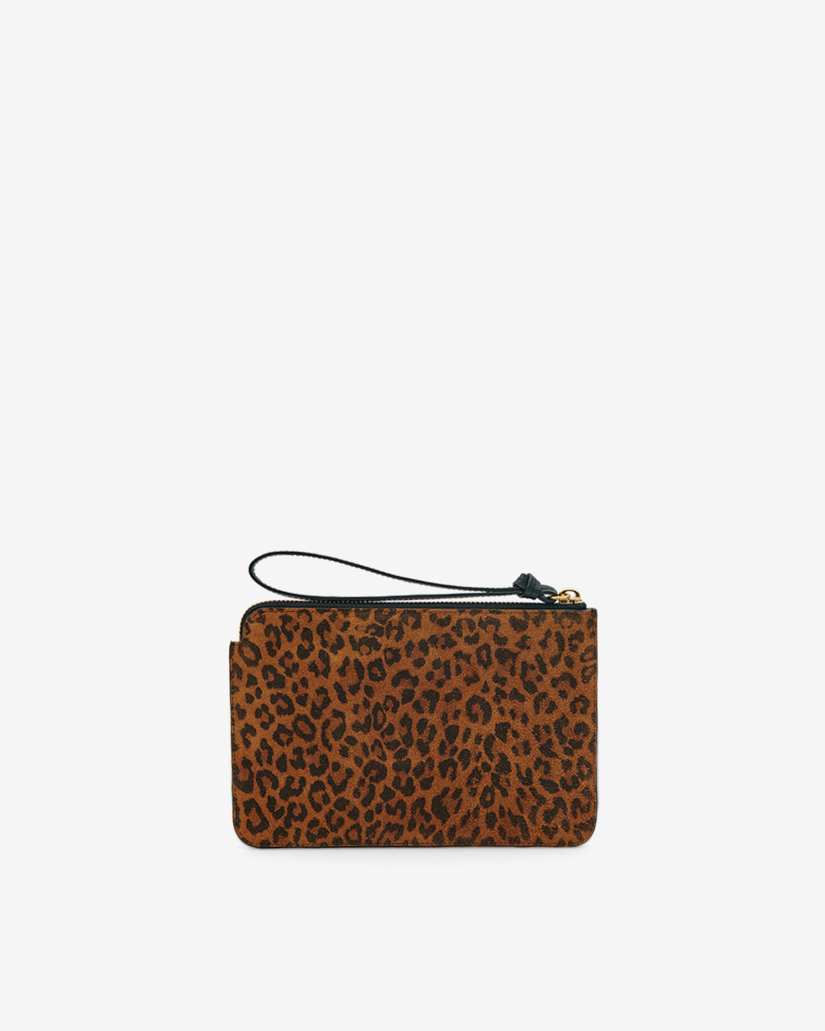 Pochette flat pouch en cuir - Léopard - Woman - 2