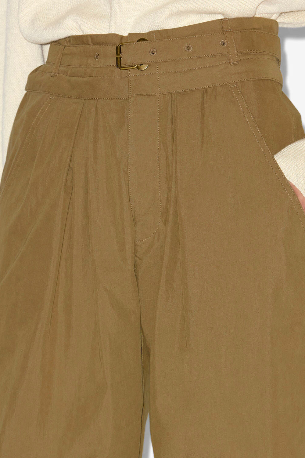 Celia コットン製 バックパッカー風 パンツ - カーキ - Woman - 3
