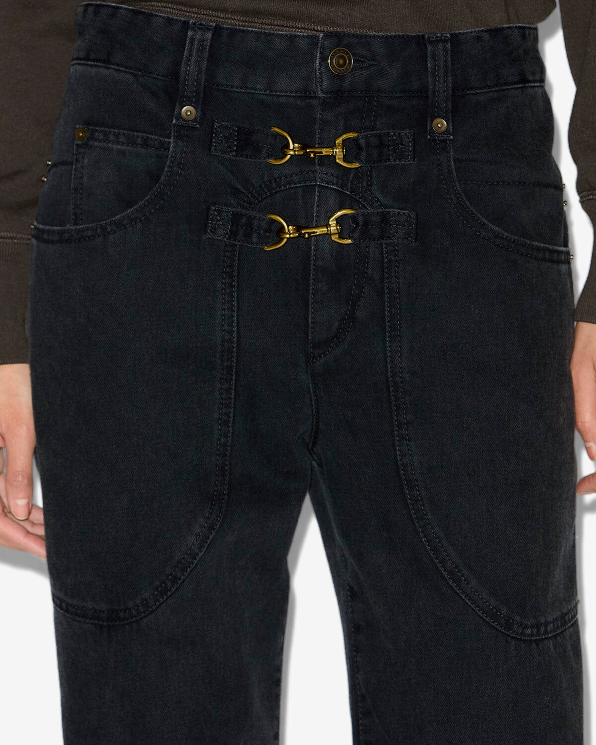 Brinley high-rise denim pants - Black - Woman - 2