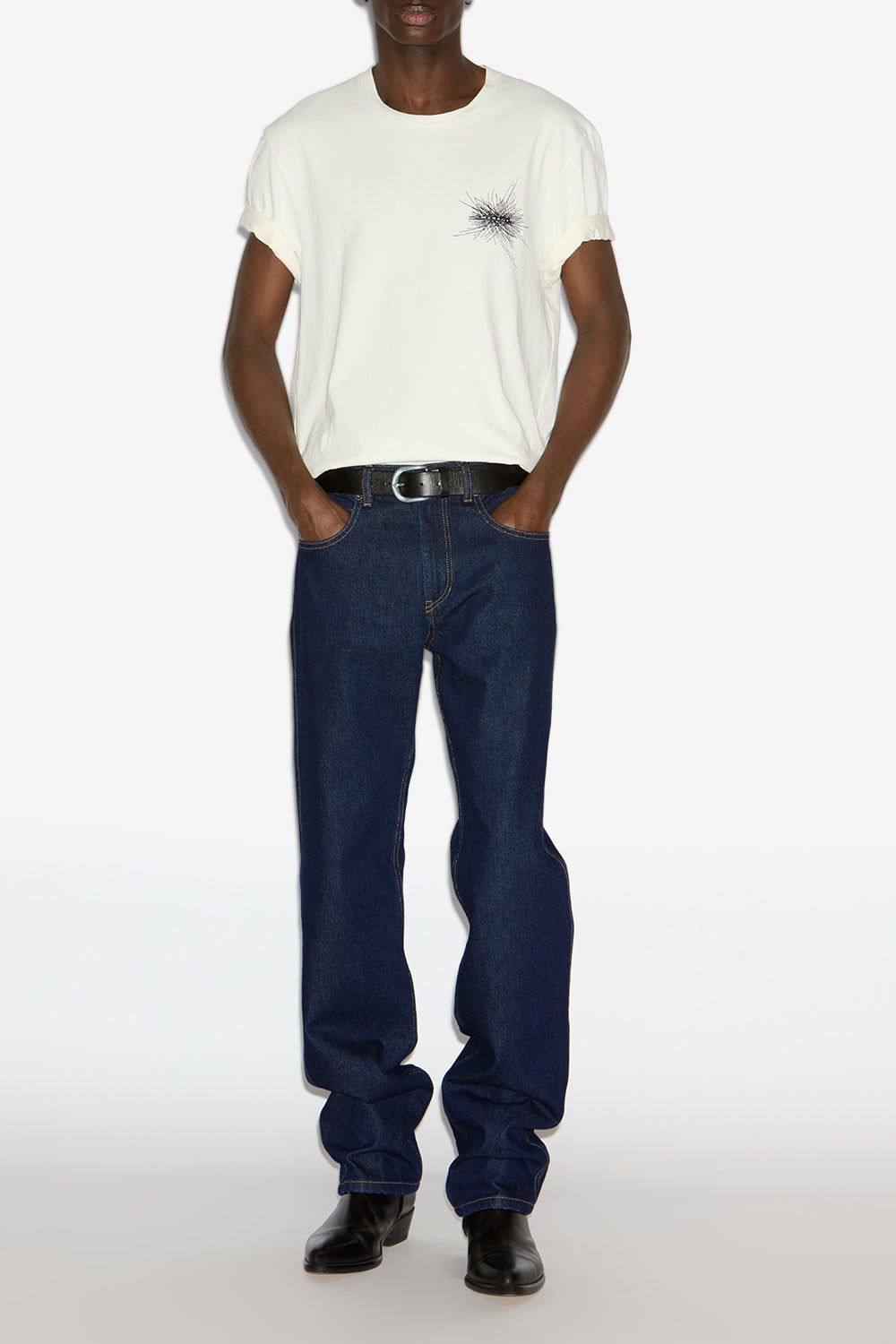 Pantalon lewys en denim brut - Foncé nuit - Man - 2