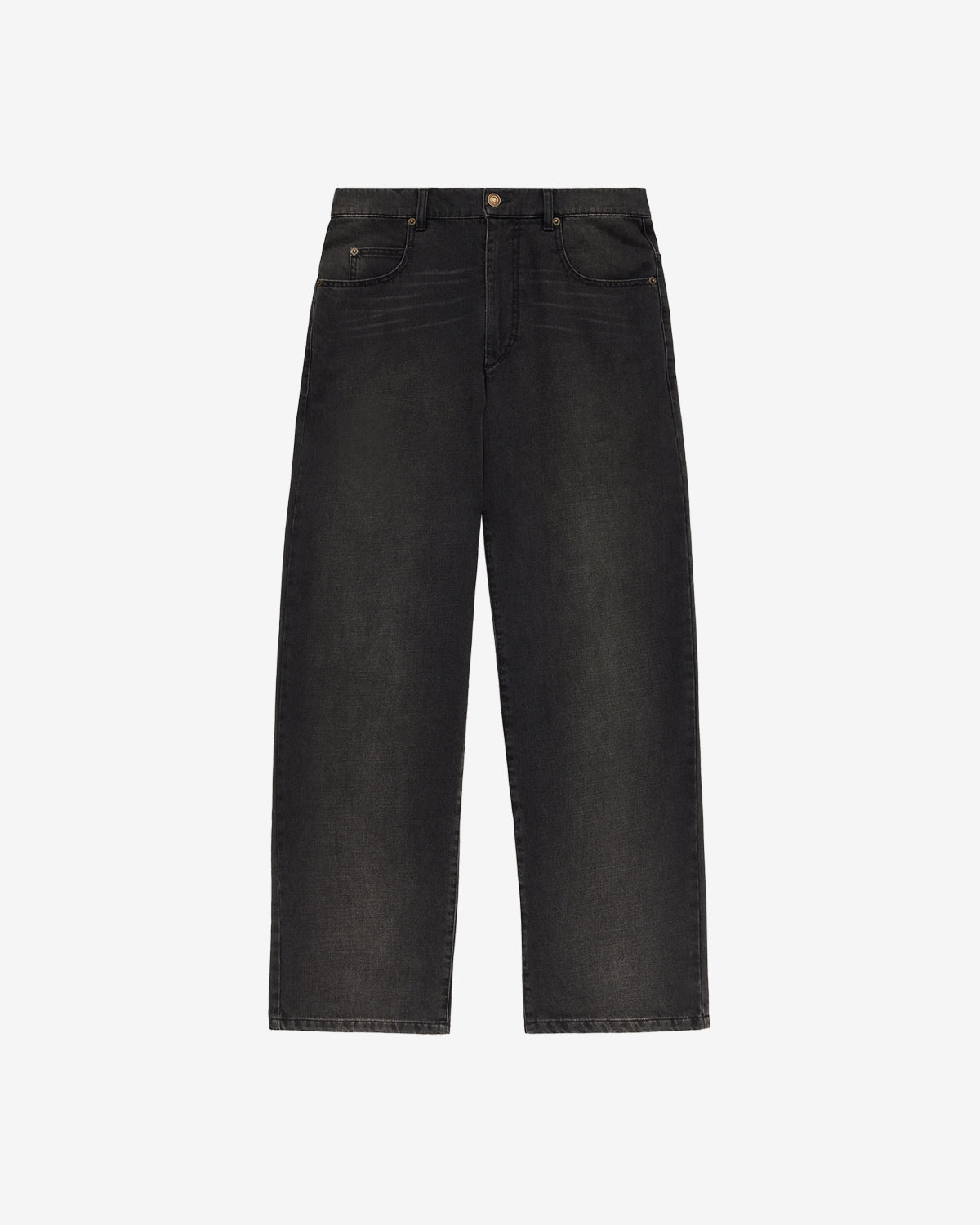 Jeans jameson ampi in denim - Nero lavato - Man - 5