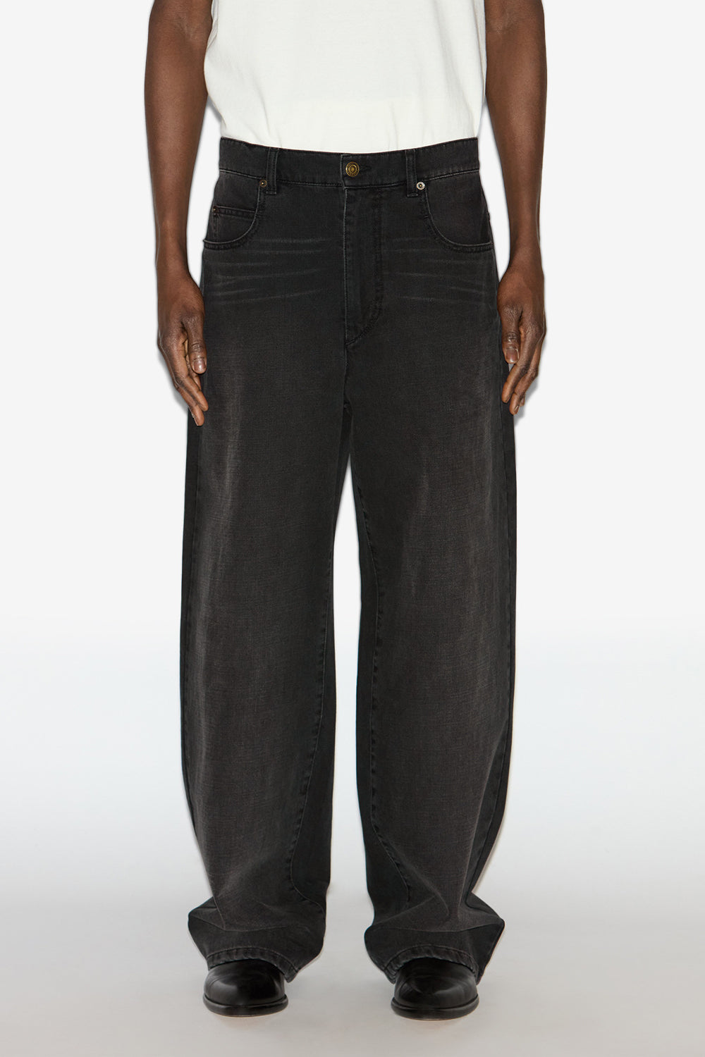 Jean jameson large en denim - Noir délavé - Man - 4